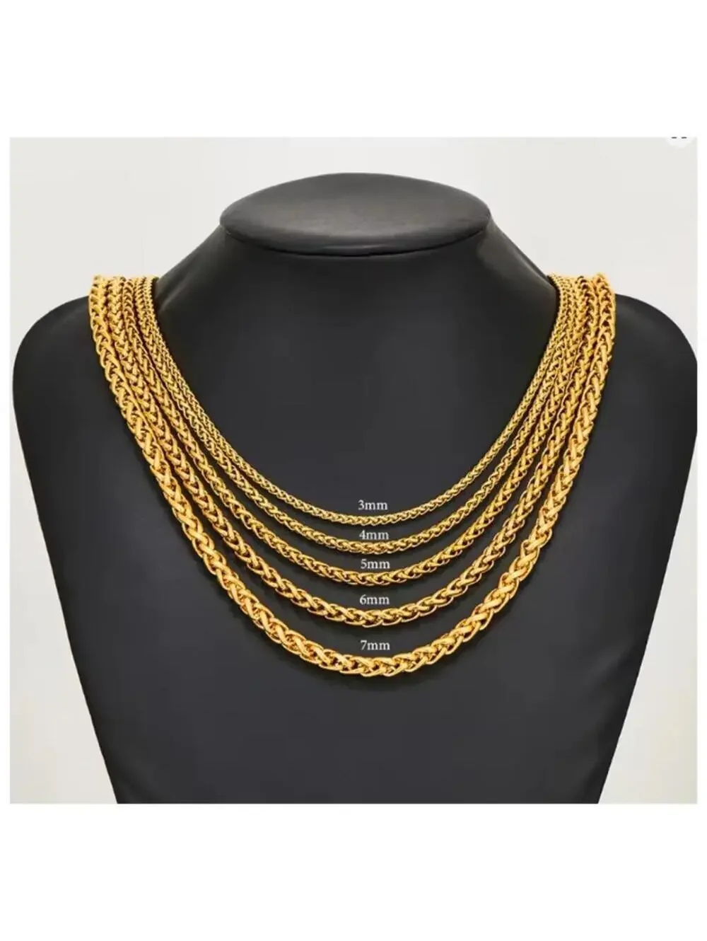 Spiga / Wheat chain - Necklace - 18K gold plated - 8mm / 24